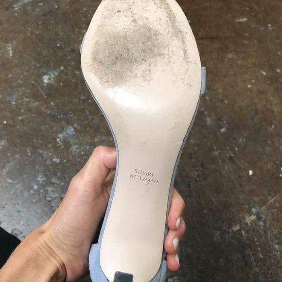 Stuart Weitzman Blue Strappy Heels - Picture 6 of 7